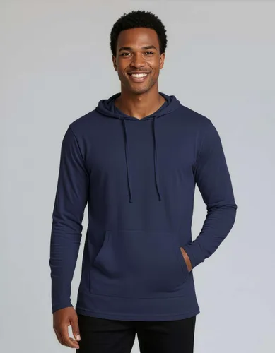 Vista 2 de Real Essentials 3 Pack: Sudaderas con capucha de cordón de algodón para hombre, ligeras y casuales, con bolsillo