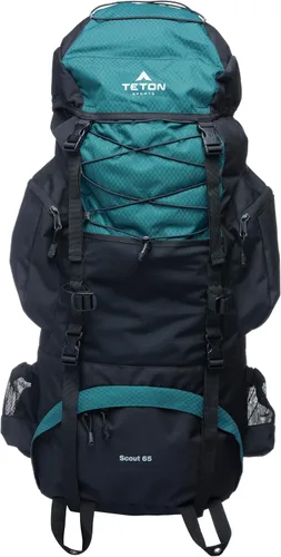 Vista 14 de Teton 55L Scout Internal Frame Backpack for Hiking, Camping, Backpacking, Travel, Rain Cover Included, Olive Oliva