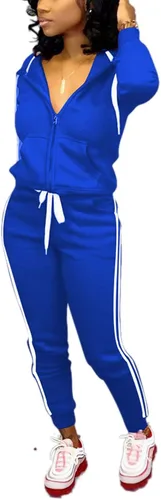 Vista 2 de TOPSRANI Conjunto de dos piezas para mujer conjunto de sudadera con capucha y pantalones deportivos a juego