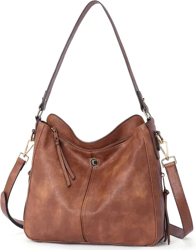 Vista 8 de CLUCI Bolsos de mano para mujer de cuero vegano, bolso bandolera grande de moda, bolso al hombro, el mejor regalo para ella