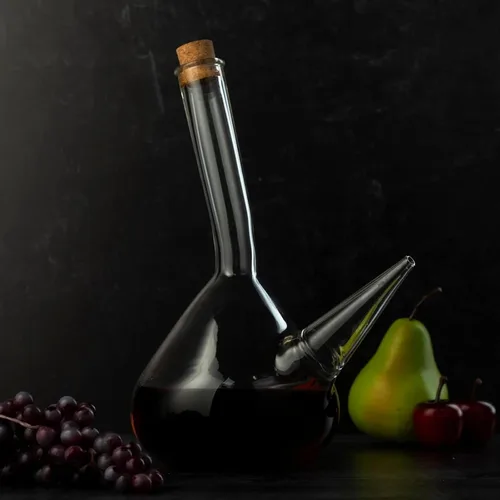 Vista 8 de Decantador de vidrio Porron español de 34 onzas, jarra de vino 100% sin plomo para vino tinto, jarra de vino soplado a mano, jarra de vino – regalo