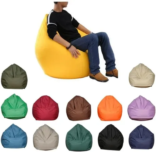 Vista 4 de Koolouispoper Lazy BeanBag - Sillas individuales para sofá sin relleno, color sólido, impermeable, Oxford, puf, puff puff para sofá tatami