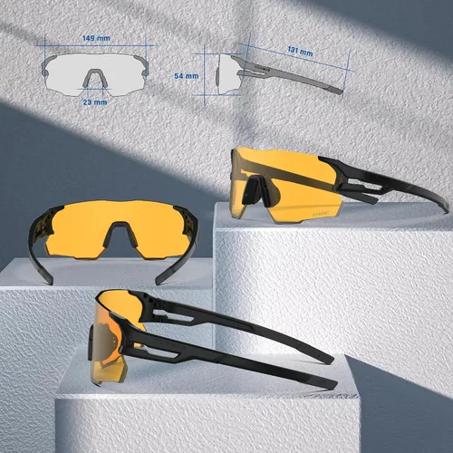 Vista 5 de TOREGE Z87 - Gafas de sol deportivas para hombre y mujer, protección UV, ideales para ciclismo, pesca, béisbol, correr, golf y hombre de hielo