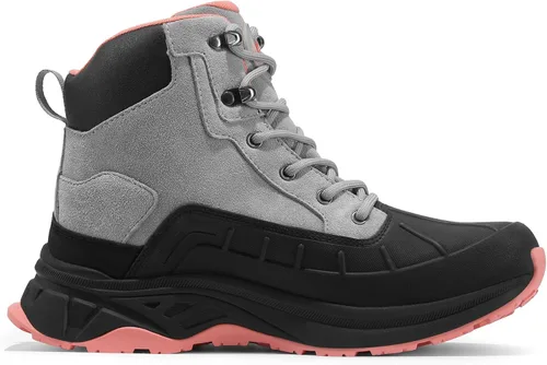 Vista 8 de NORTIV 8 Botas de senderismo impermeables para mujer, botas de senderismo al aire libre para senderismo