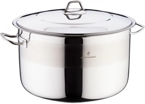 Vista 14 de Venus - Olla profunda de acero inoxidable con tapa de vidrio, olla de sopa profunda adecuada para estufa de inducción (6.8 cuartos de galón (6.4 L))