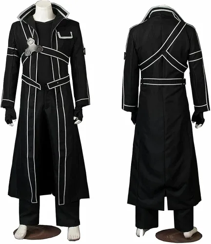 Vista 3 de SAO - Disfraz de Kirigaya Kazuto disfraz de cosplay de Yuuki conjunto completo para Halloween