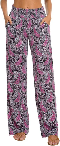 Vista 3 de Urban CoCo - Pantalones de estilo Palazzo y bohemios para mujer, pantalones de pierna ancha