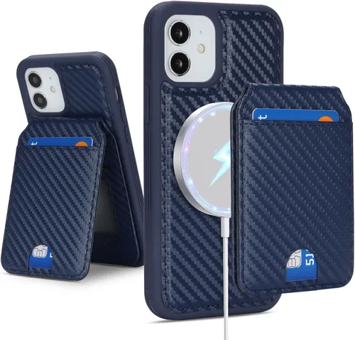 Vista 14 de Havaya Funda para iPhone 12 y 12 Pro compatible con cartera MagSafe con tarjetero - Funda magnética desmontable 2 en 1 - Ranuras para tarjetas