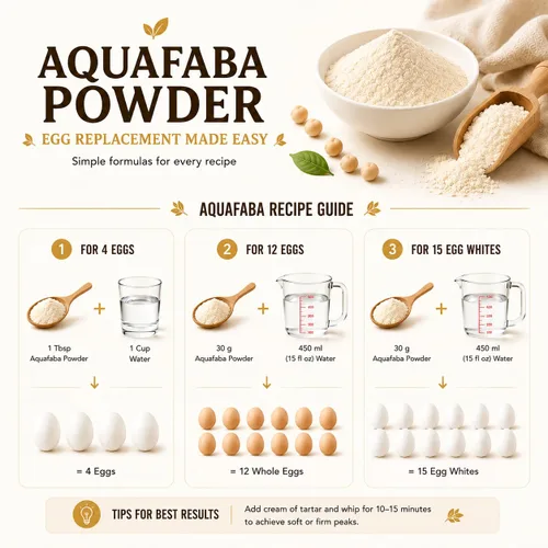 Vista 7 de Aquafaba Powder 8 oz - Reemplazo de huevo vegano para hornear