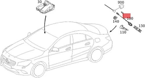 Vista 6 de Cámara trasera de coche compatible con GLA 156 218 A0009054803