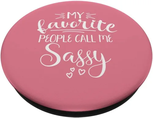 Vista 2 de My Favorite People Call Me Sassy PopSockets Swappable PopGrip