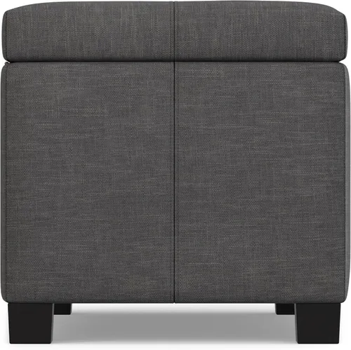 Vista 13 de SIMPLIHOME Dover - Reposapiés con almacenamiento rectangular contemporáneo de 36 pulgadas de ancho en aspecto de lino gris pizarra, tapizado