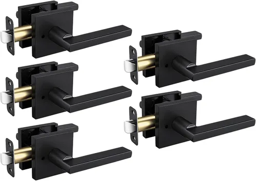 Vista 40 de Goldenwarm Manijas de puerta de oro cepillado para interiores, manijas