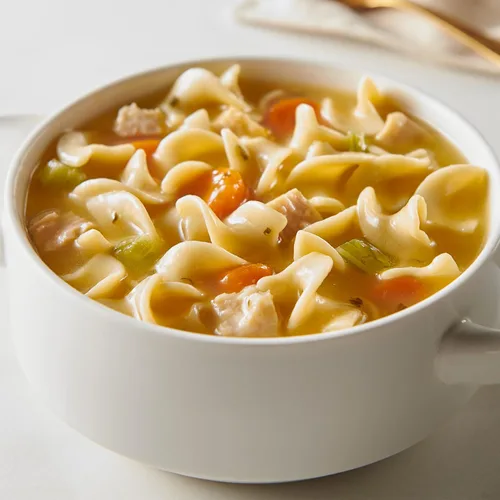 Vista 3 de Progresso Sopa tradicional enlatada de fideos de pollo 99% sin grasa, 19