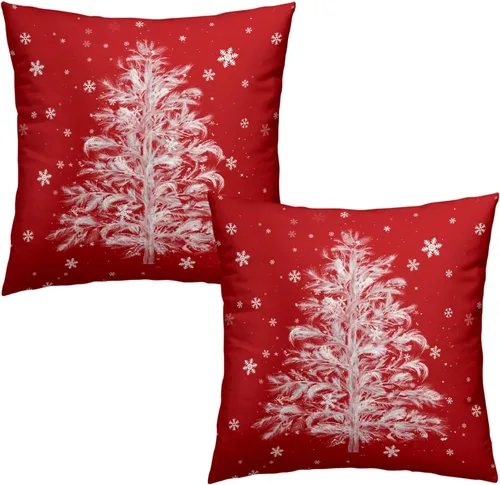 Vista 83 de Juego de 2 fundas de almohada patrióticas para exteriores, diseño de estrellas azules del 4 de julio, 16 x 16 pulgadas, fundas de almohada