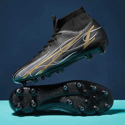 Vista 4 de ASOCO DREAM Soccer Shoes Men's Firm Ground Soccer Cleats Outdoor Indoor Athletic Football Shoes Professional Futsal Training Sneakers