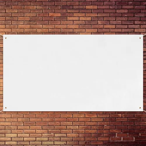 Vista 8 de Zonon Pancartas grandes en blanco y letreros de tela Oxford de poliéster para decorar con cuerda colgante para pared interior y exterior, carteles
