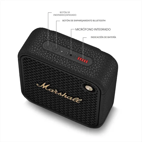 Vista 6 de Marshall Willen II Altavoz portátil Bluetooth - Negro y latón