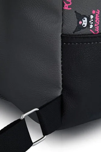 Vista 5 de Sanrio Hello Kitty and Friends Kuromi Mochila Mini bolso de piel sintética de 10 pulgadas para mujeres, hombres, unisex, Kuromi, Mochilas Daypack