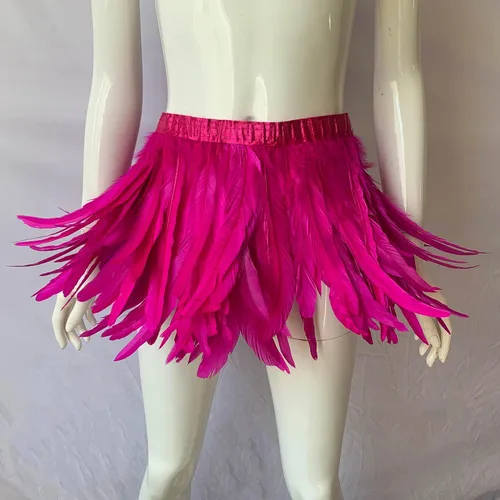 Vista 3 de QIXIA - Chal de plumas para mujer, bruja, Halloween, Mardi Gras, capa de plumas, accesorios para disfraces