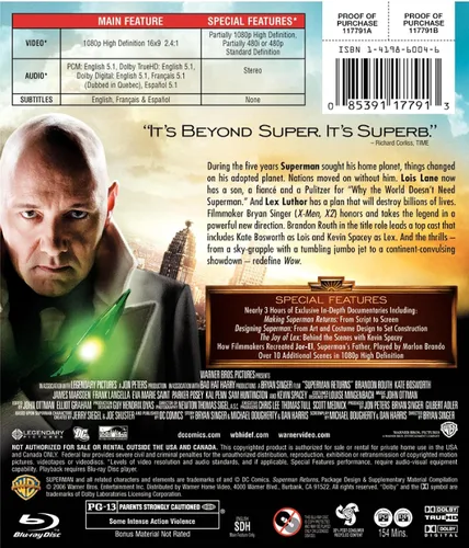 Vista 2 de Superman Returns (BD) (Cinram) Blu-ray