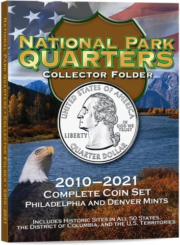 Vista 5 de H.E. Harris & Co. Carpeta de monedas del cuarto del Parque Nacional de Washington de EE. UU. Volumen 2 2016 – 2021 P & D # 2881