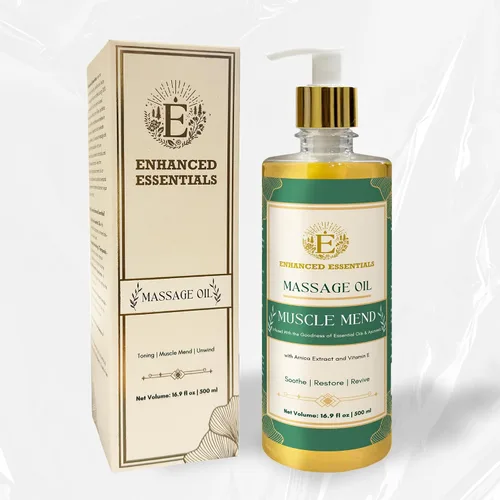 Vista 7 de Muscle Mend Aceite de masaje de recuperación muscular con árnica, ashwagandha y aceites esenciales, calmante, no grasoso, de absorción rápida, uso