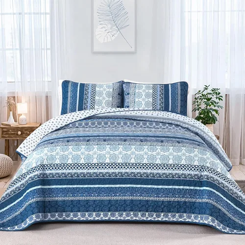 Vista 10 de WONGS BEDDING Juego de Edredón Boho Tamaño Full, Juego de Edredones Bohemios Grises de 3 Piezas, Juego de Ropa de Cama Cubrecama de Microfibra Negro