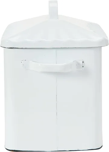 Vista 12 de Creative Co-op, caja de metal esmaltado para pan, color blanco