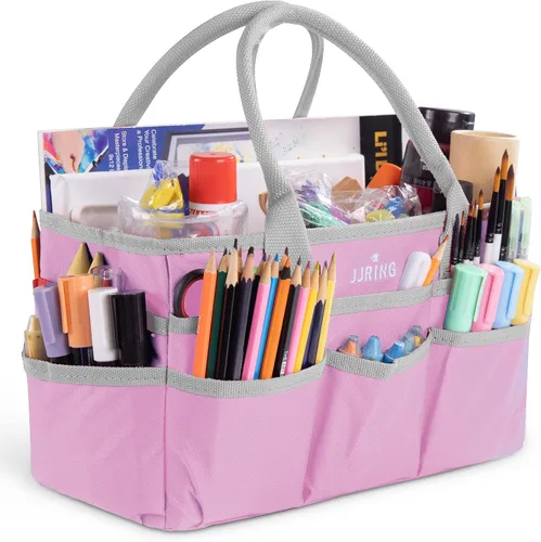 Vista 14 de Jjring Fundamental Organizer - Bolsa de nailon 600D para artistas, borde azul