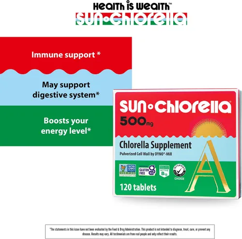 Vista 2 de Sun Chlorella 500 mg 120 comprimidos..., 029918015111, 1, 1