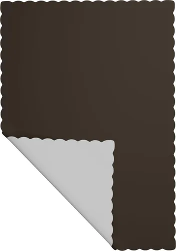 Vista 3 de Manteles de papel desechables con bordes ondulados (100, Negro) Disposable paper placemats, scalloped-edge design, black, 100 count, quick table