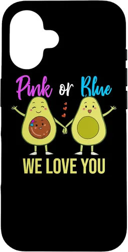 Vista 32 de Pink Or Blue Parents Gender Reveal Baby Shower Party Avocado Case for iPhone 17