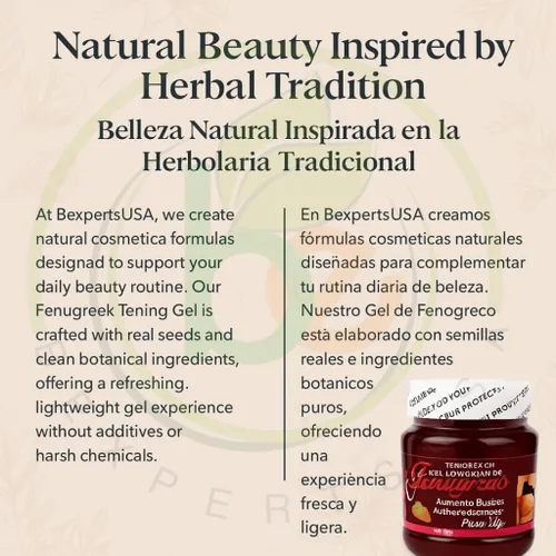 Vista 6 de Gel tonificante Fenogreco (fenogreco) - 8.82 oz - 100% natural con semillas de fenogreco reales - Sensación hidratante y tonificante - Gel cosmético