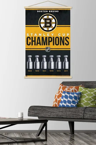 Vista 2 de Trends International NHL Boston Bruins - Póster de pared con marco magnético de Champions 23