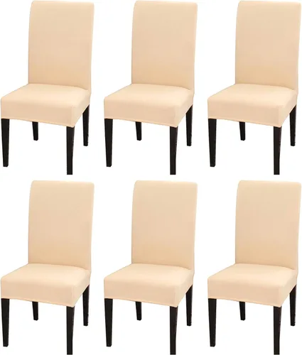 Vista 59 de Dimatic Paquete de 2 fundas elásticas de licra para sillas de comedor, extraíbles y lavables, fundas protectoras para sillas de comedor, cocina
