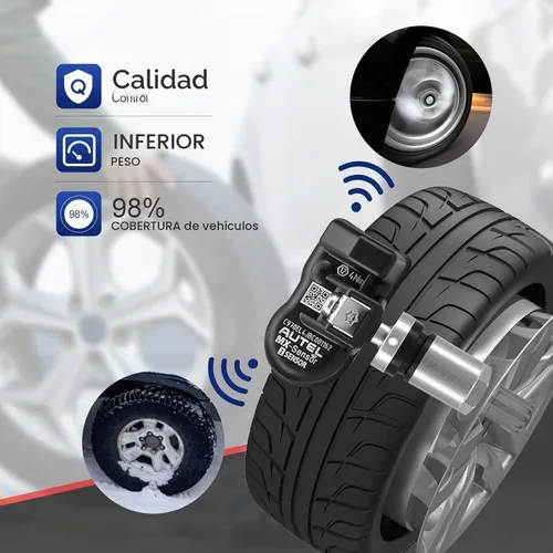 Vista 3 de Autel Sensor TPMS, sensor TPMS, sensor de presión de neumáticos, 1 sensor de 315 MHz + 433 MHz, sensor de reemplazo de neumáticos de doble