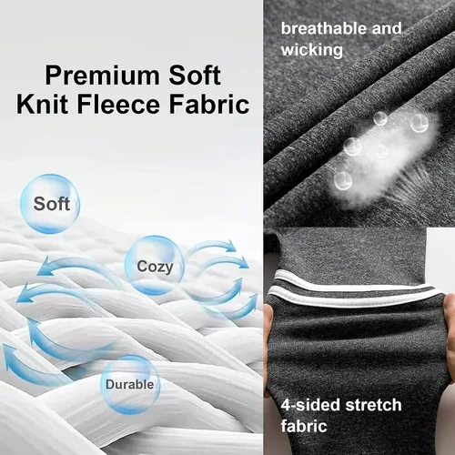 Vista 4 de Chrisuno Sudadera con capucha de forro polar suave para hombre, sudadera con capucha y cremallera