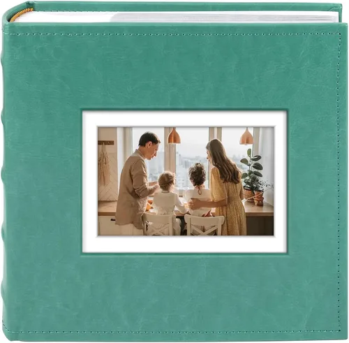 Vista 12 de Golden State Art, álbum de fotos de cuero sintético con capacidad para 200 fotos de 4 x 6 pulgadas con espacio para escribir notas, ideal para bodas