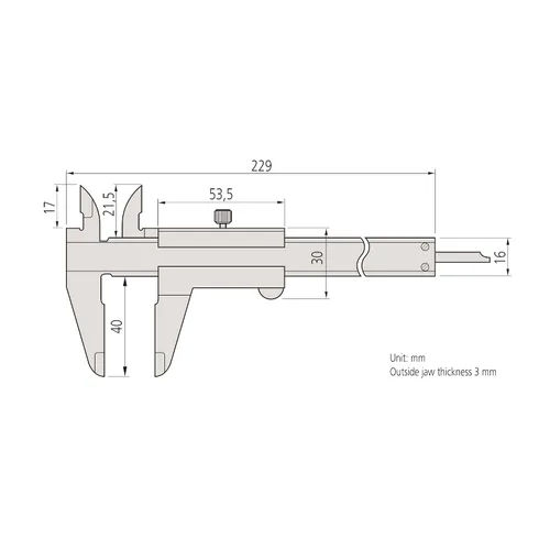 Vista 5 de Vernier, calibrador en sistema métrico. De Mitutoyo, 1 acero inoxidable