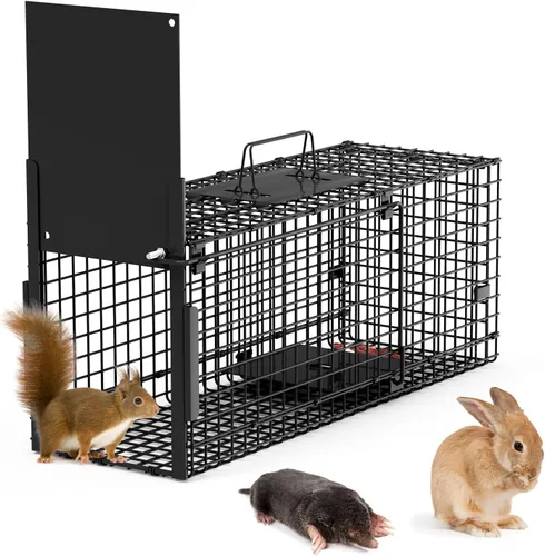 Vista 9 de 32in 2 Door Live Animal Trap, Humane Cage for Rabbits