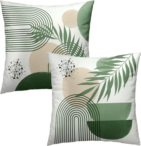 Vista 129 de Giwawa Juego de 2 fundas de almohada decorativas con diseño floral de girasol de 16 x 16 pulgadas, fundas de cojín decorativas para el hogar, sofá