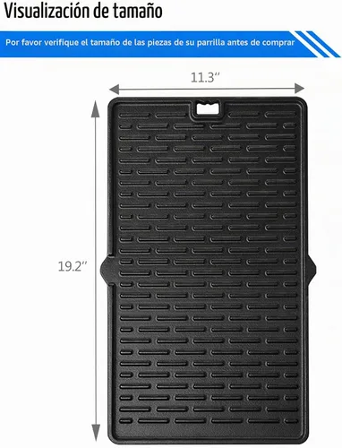 Vista 2 de 7404 Piezas de repuesto de plancha para Weber Summit 400 600 Series de hierro fundido reversible para parrilla S-470 S-670 E-470 E-670 E-670 E-420