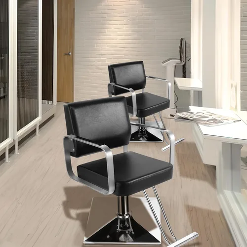 Vista 8 de Sillas de Salón para Estilista Silla con Bomba Hidráulica Silla de Salón de Peluquería Giratoria de 360 Grados Silla de Barbero, Equipo de Belleza