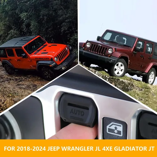 Vista 5 de Cubierta para interruptor de ventana de consola central, compatible con Jeep Wrangler JL 2018-2024 2025 2026 2/4 puertas 4XE Gladiator JT