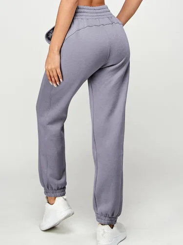 Vista 10 de IUUI Pantalones deportivos de cintura alta para mujer, con bolsillos, de algodón, holgados, atléticos