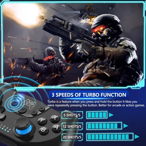 Vista 4 de CuleedTec Upgraded Switch Controller, Wireless Pro Controller for Switch 2/Lite/OLED, Bluetooth Remote Gamepad with Hall Effect Joystick, 6-Axis