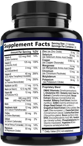 Vista 9 de Suplemento de Memoria Cerebral - Nootrópicos de Fuerza 3X para Concentración, Claridad y Apoyo del Enfoque - Vitaminas Cognitivas para la Salud