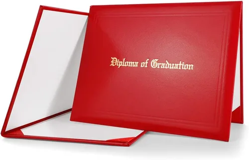 Vista 8 de GraduationMall Cubierta impresa para diploma para certificado 8.5 x 11 pulgadas, color negro, paquete de 1