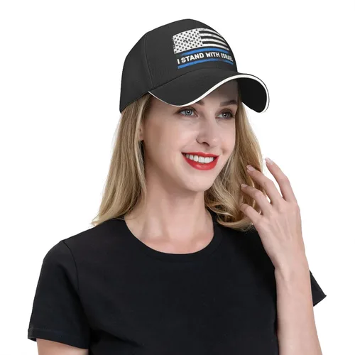 Vista 8 de I-Stand-with-Israel-Support-Israel-Flag - Gorra de béisbol unisex para papá